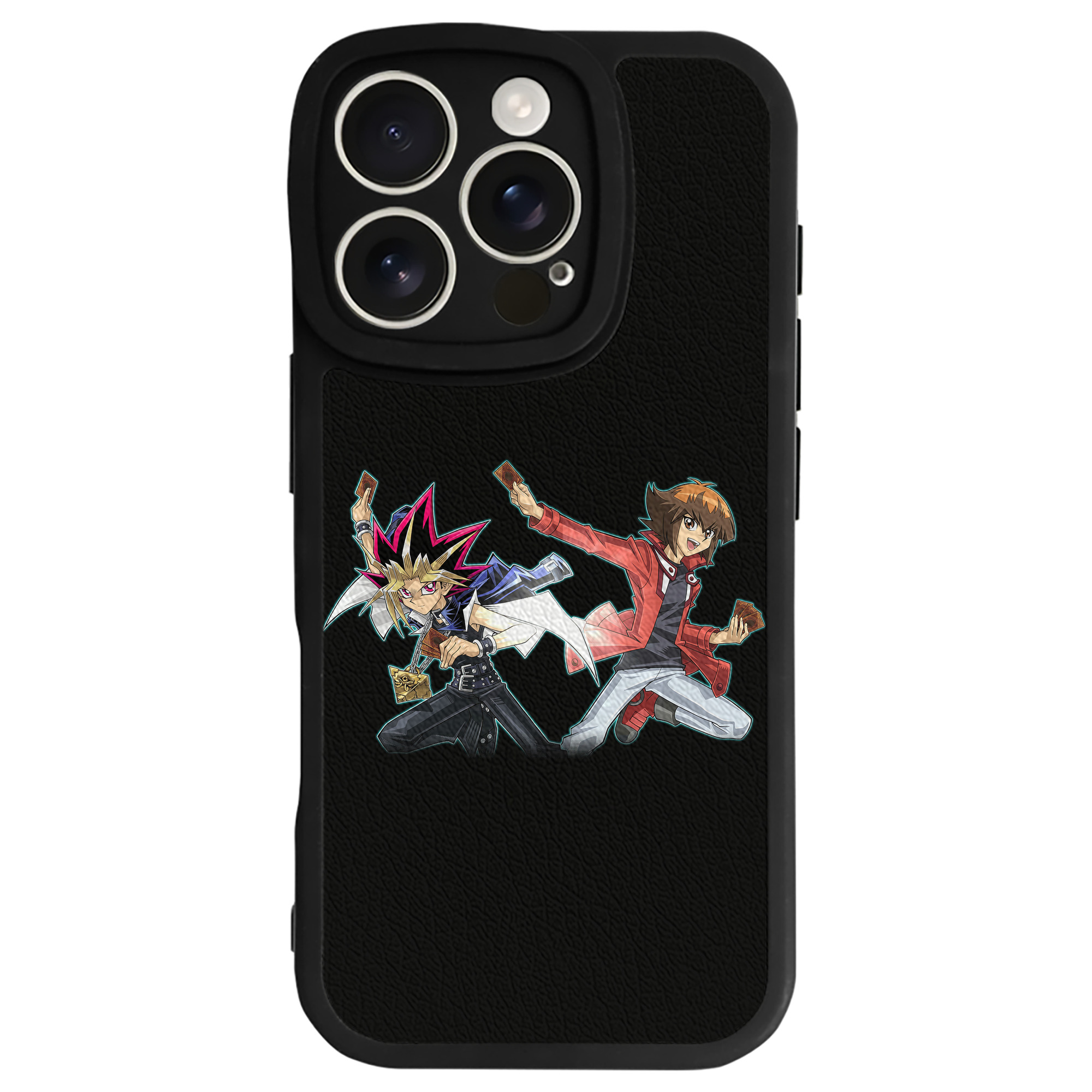 （画像用） 遊☆戯☆王 Yu-Gi-Oh! 【iPhone 16シリーズ対応】シリコンスマホケース（レザー調） 材質：シリコン